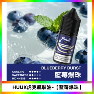 HUUK虎克菸油30mg/30ml | 五大系列瓶裝油選擇【藍莓爆珠】